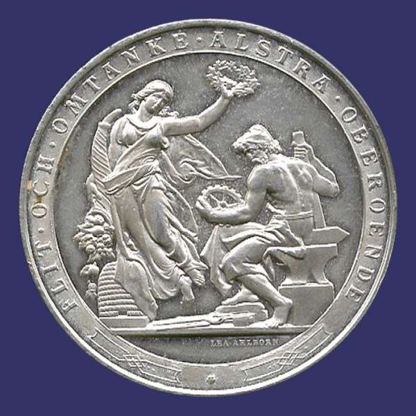 Malm Exposition, 1896, Obverse
[b]From the collection of Mark Kaiser[/b]
Keywords: Lea Fredrika Ahlborn exposition