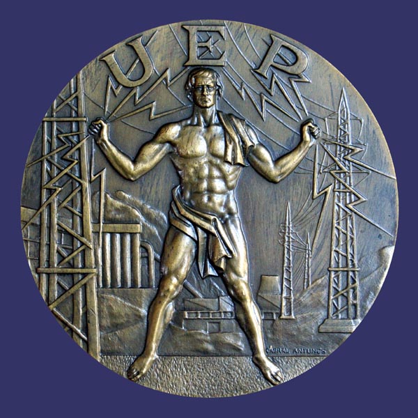 Antunes, Cabral, Cinquantenaire of Portuguese Electrical Union, UEP, 1969, Obverse
Keywords: birks_nude_male