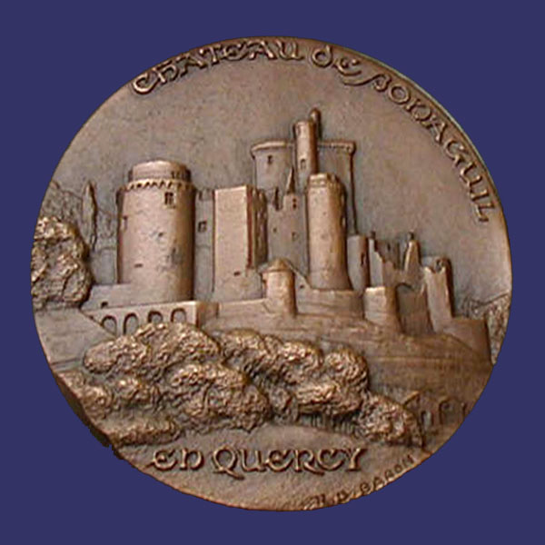 Chateau de Bonaguil en Quercy, Obverse, 1969
[b]From the collection of Mark Kaiser[/b]
Keywords: Roger Baron castle