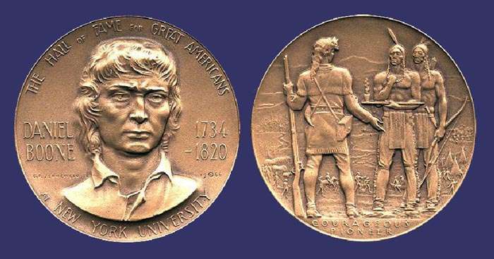 #10, Daniel Boone (Elected 1915), by Paul C. Jennewein, 1966
