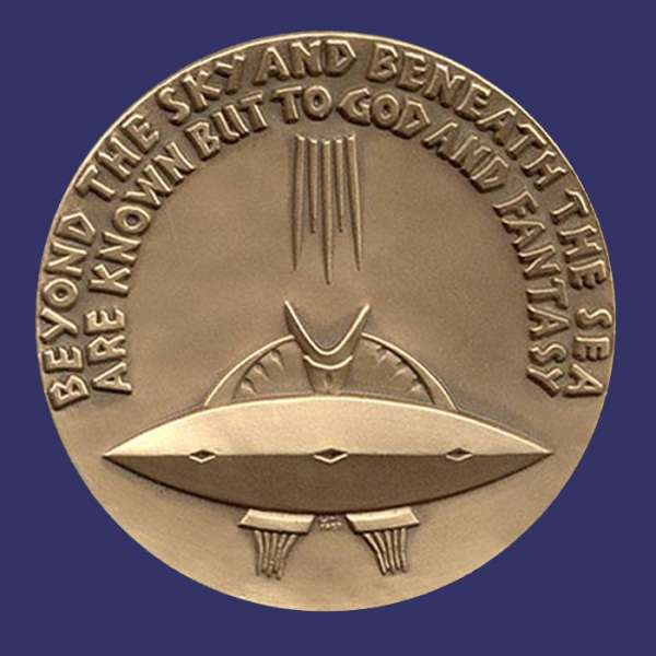 Beyond the Sky and Beneath the Sea are Known but to God and Fantasy, Society of Medallists Issue No. 75, Reverse, 1967
From the collection of Mark Kaiser
