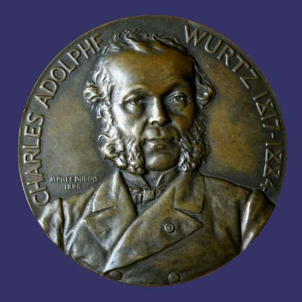 Dubois, Alphe, Charles Adolphe Wurtz, Chemist, 1886, Obverse
