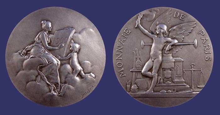 Daniel-Dupuis, Jean-Baptiste, Turn of the Century - Monnaie de Paris, 1900, Silver
Silver, 50 mm, 59 g
Keywords: favorites