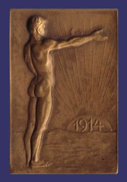 German New Year Plaque, 1914
