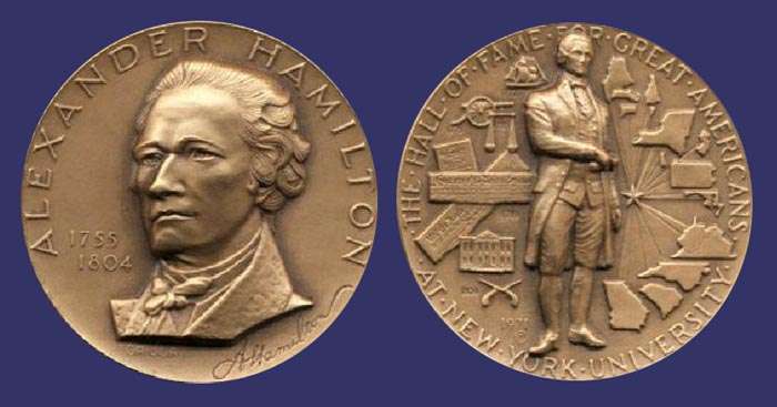 #34, Alexander Hamilton (Elected 1915), by Margaret C. Grigor, 1971
