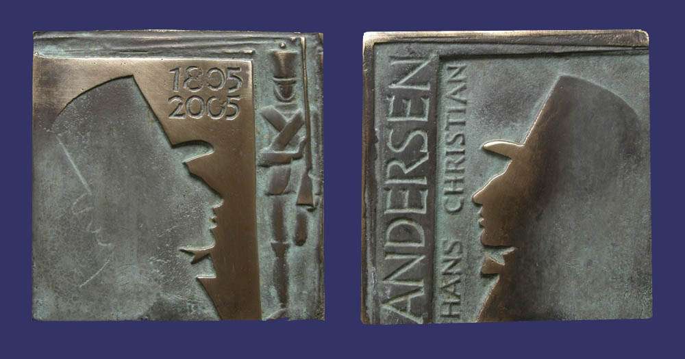 HANS CHRISTIAN ANDERSEN, 2005, 95 mm, Brass
