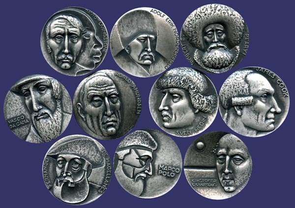 Great Explorers, Set of Ten Medals, Obverse
Keywords: Rasanen