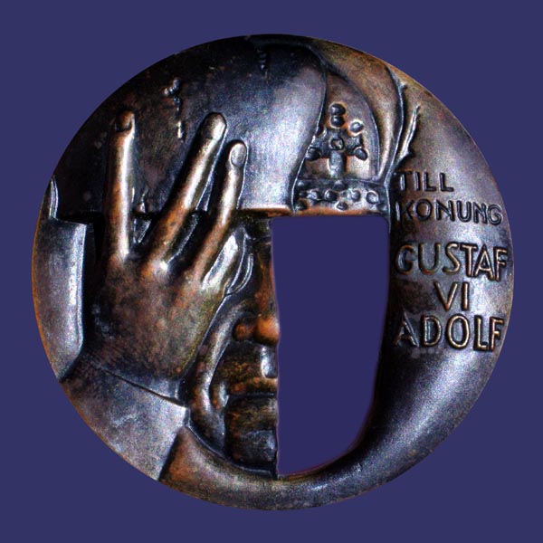 Rsnen, Kauko, Archaeology, 2-Part Medal, 1973, Part 1 Obverse
