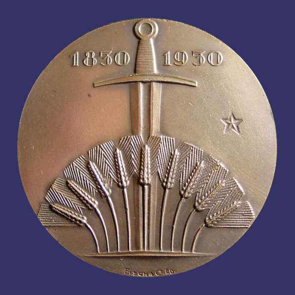 Rau, Marcel, Belgian Centenary, 1930, Reverse
By Marcel Rau (1886-1966), Belgium
Keywords: art_deco_page