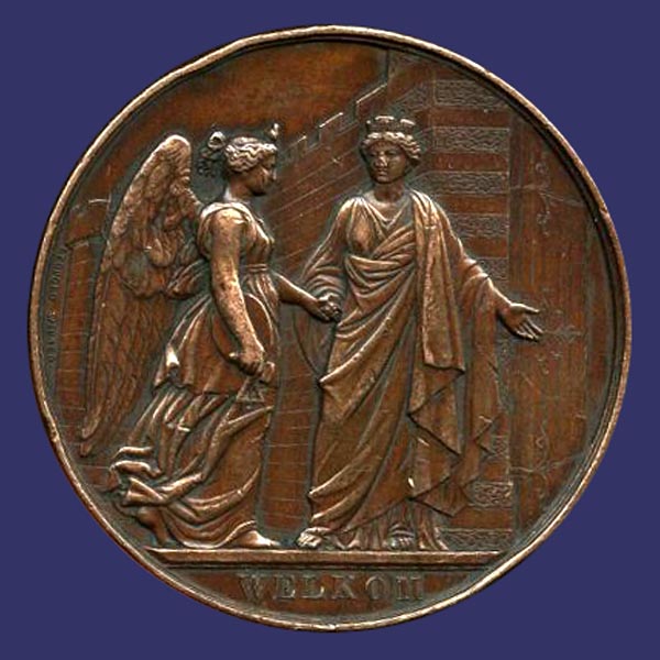 Antwerpen Kunstfeest, 1861, Obverse
Keywords: angel