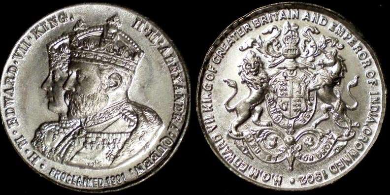 1902 Edward VII Coronation by A. Fenwick
Pattern in Aluminum 32 mm 7.7 grams
