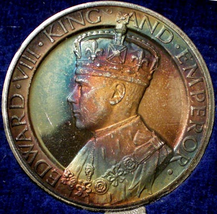 1936 Edward VIII
 Jan 26th 1936 - Dec 10th 1936

Silver 36mm 25gms
