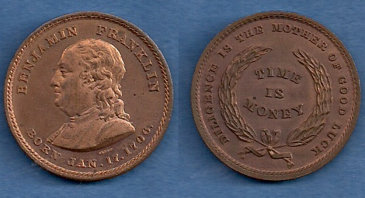 SCH C-11  BENJAMIN FRANKLIN MEDAL Copper
31mm  -  Scarce

Keywords: franklin, merriam