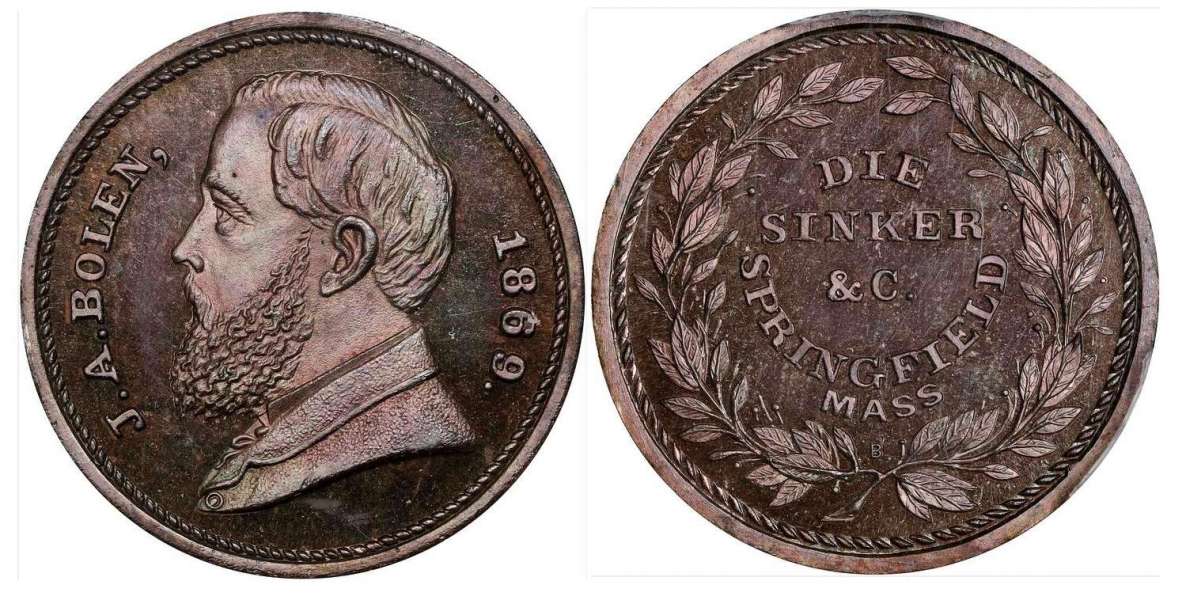 JAB-35 1869 BOLEN MEDAL Copper #3
